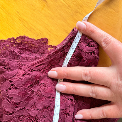 Whistle Maroon Lace Top (44cm Underarm)