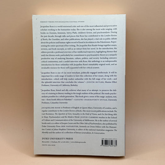 The Jacqueline Rose Reader by Jacqueline Rose