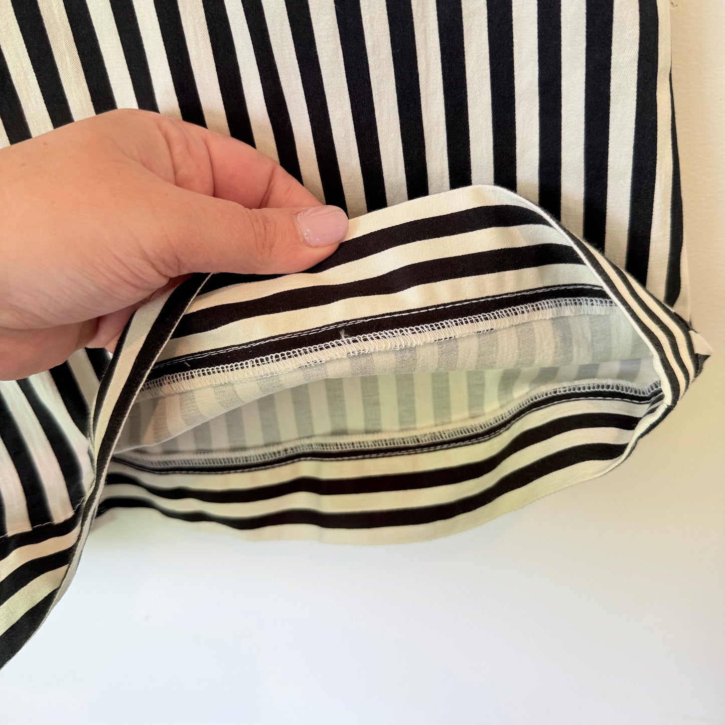 Homemade Black & White Stripe Shorts - 81cm waist