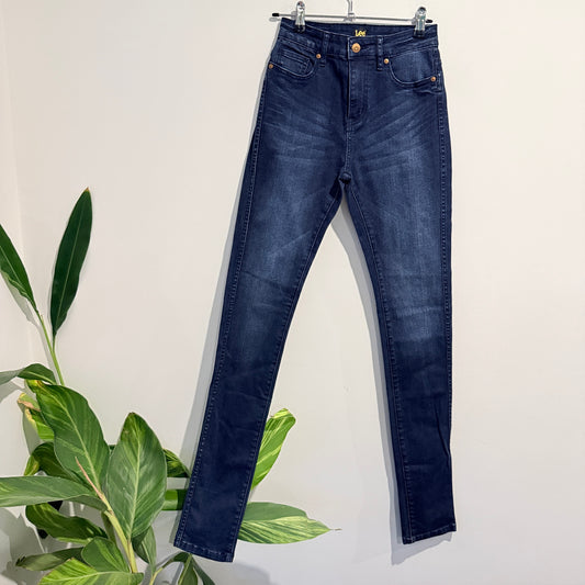 Lee High Rise Skinny Jeans Dark Wash - 8