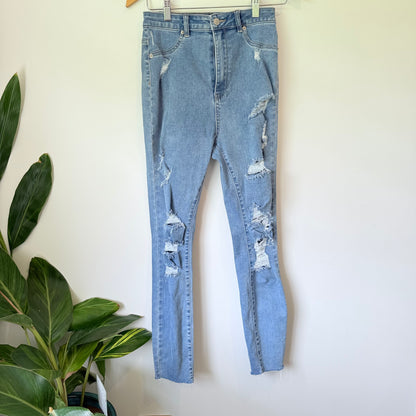 Glassons Size 10 Distressed Denim Jeans