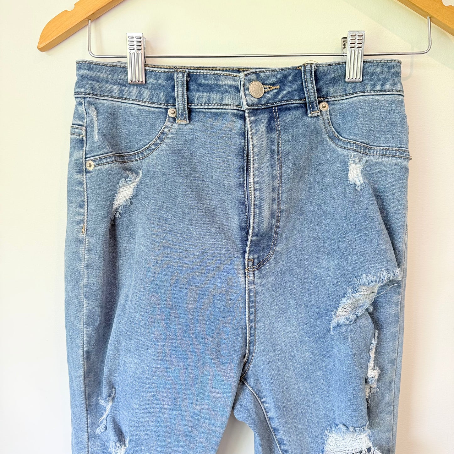 Glassons Size 10 Distressed Denim Jeans