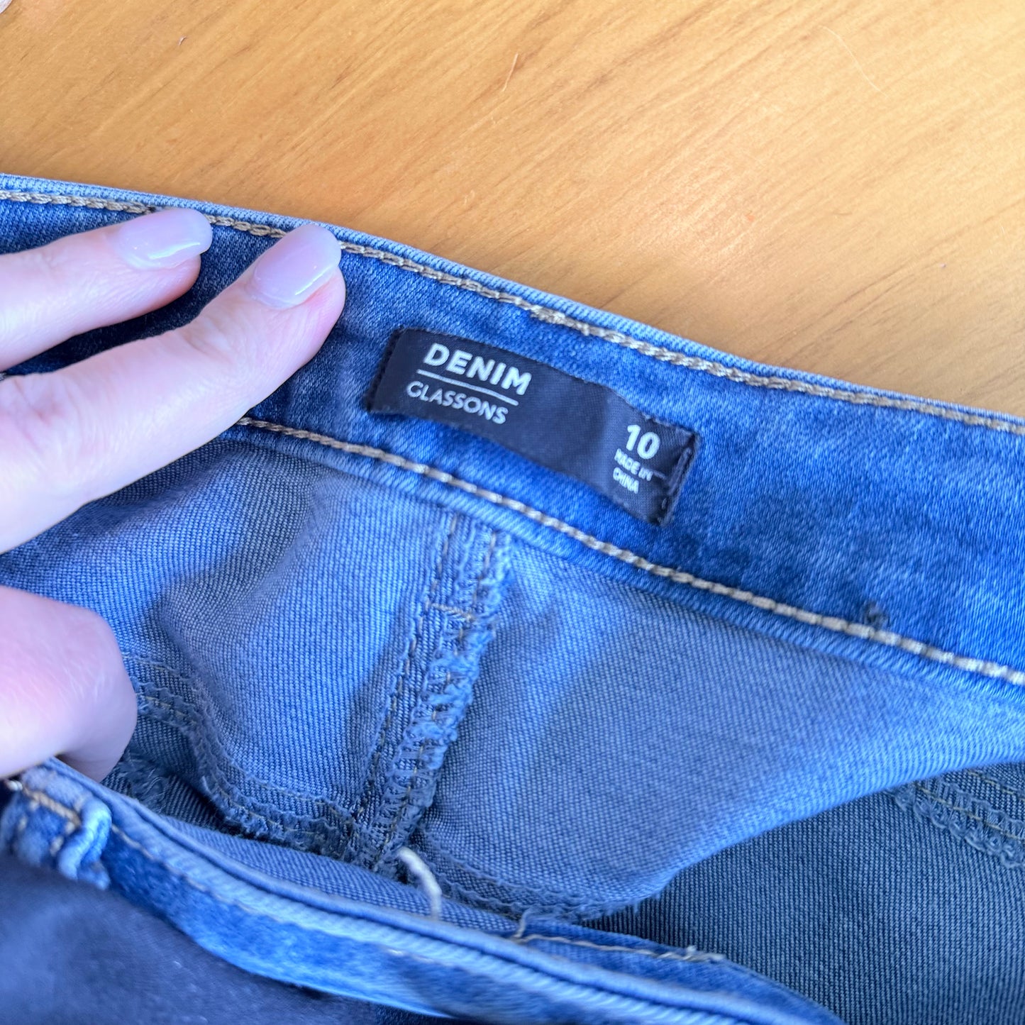 Glassons Size 10 Distressed Denim Jeans