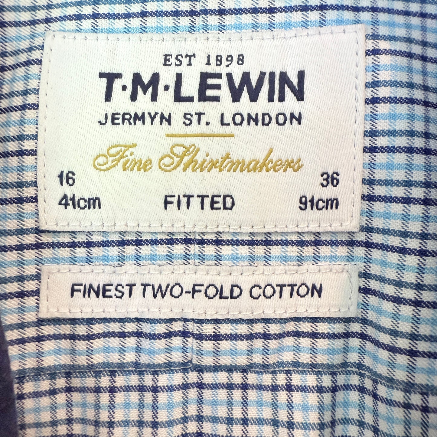 T.M. Lewin Size 16/36 Long-Sleeve Button-Down Shirt