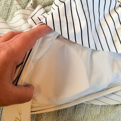 Miss Shop Striped Ruffle Bikini Top - Size 10