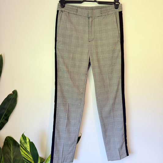 H&M Size 29 Houndstooth Side Stripe Skinny Fit Trousers