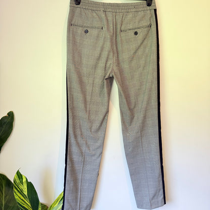 H&M Size 29 Houndstooth Side Stripe Skinny Fit Trousers