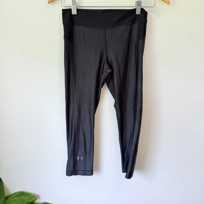 Under Armour Women’s Black & Gray Crop Leggings - 62cm Waist