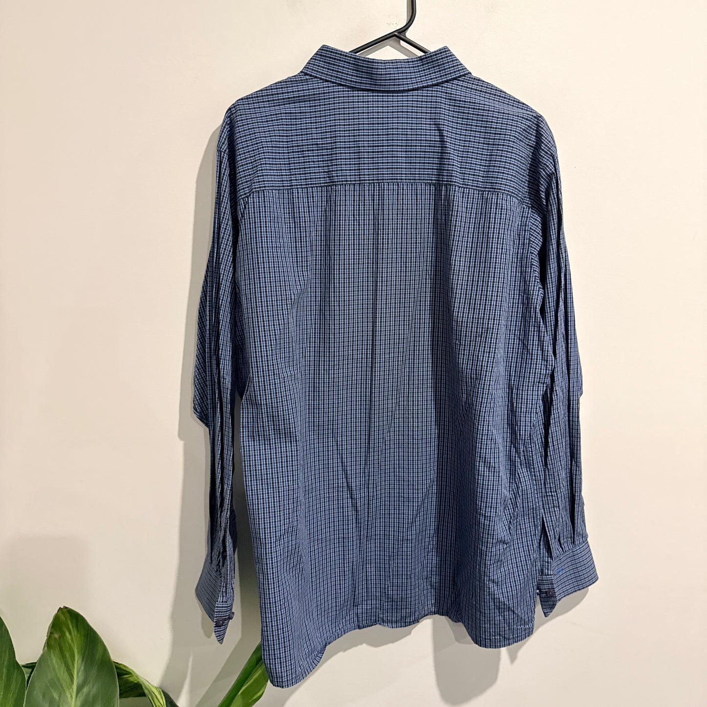Raymond Check Button-Up Shirt Blue - 44