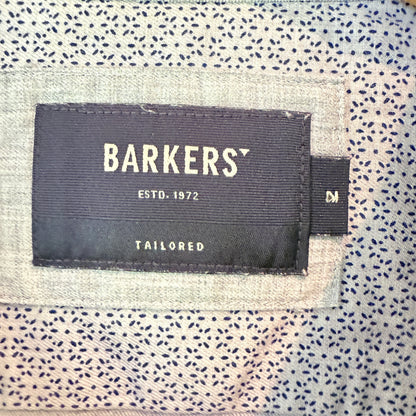 Barkers Size M Slim Fit Long-Sleeve Dress Shirt
