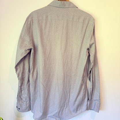 Barkers Size M Slim Fit Long-Sleeve Dress Shirt