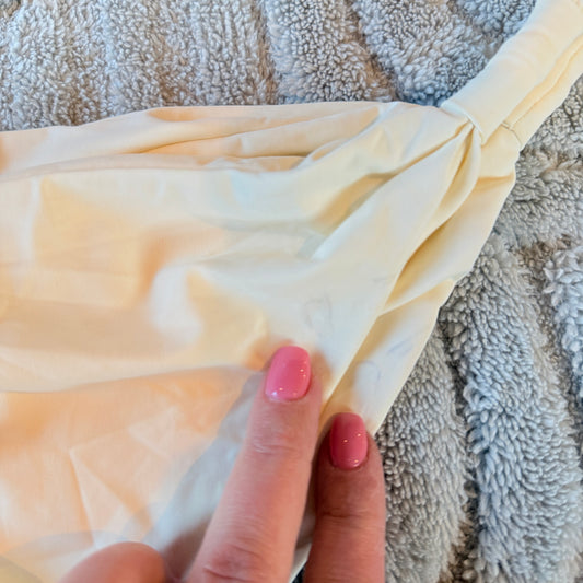 Monday Swimwear Signature One Size Tie Side Bottom Cream