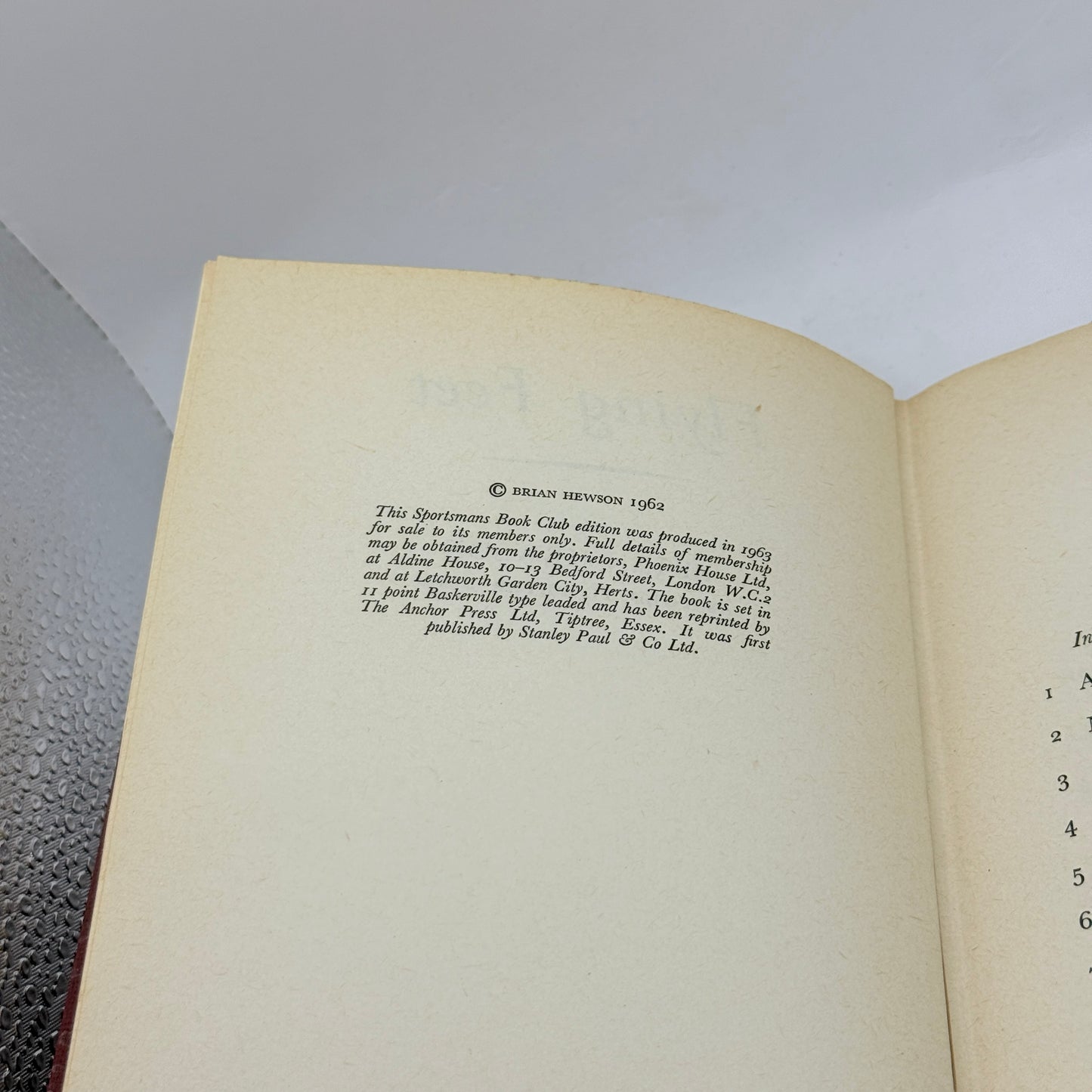 Flying Feet by Brian Hewson - 1963 Sportsman Book Club Edition