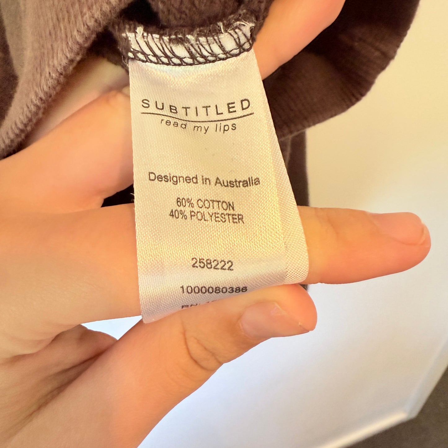 Subtitled Size XS Crewneck Sweatshirt