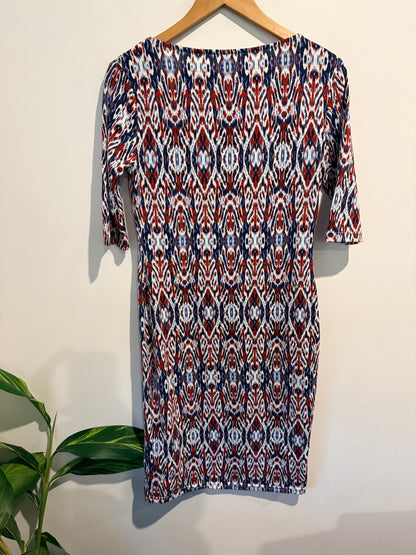 Network Size 10/34 Printed Sheath Dress