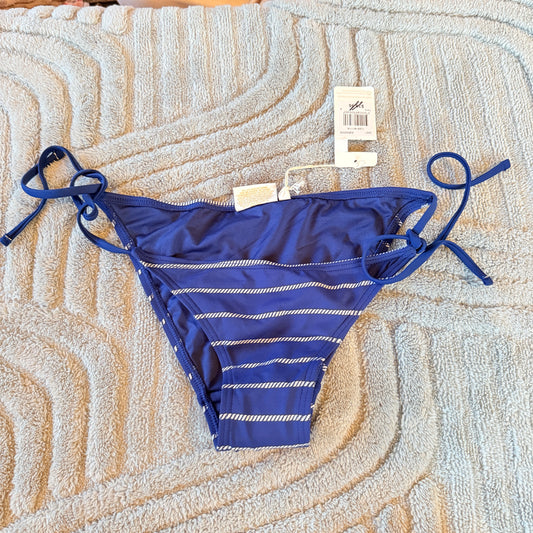 Cozi by Jennifer Hawkins Navy & White Striped Tie-Side Bikini Pant Size 8