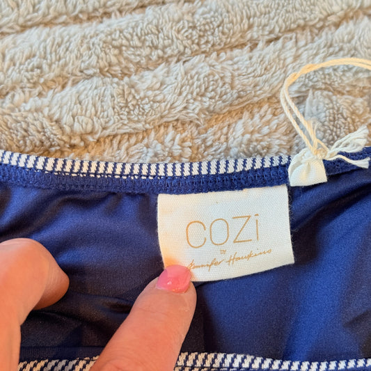 Cozi by Jennifer Hawkins Navy & White Striped Tie-Side Bikini Pant Size 8