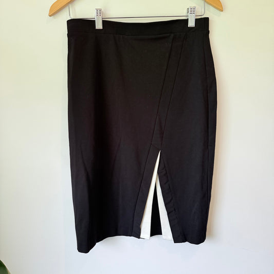 Stella @ Work Size 12 Black Pencil Skirt with Front Slit