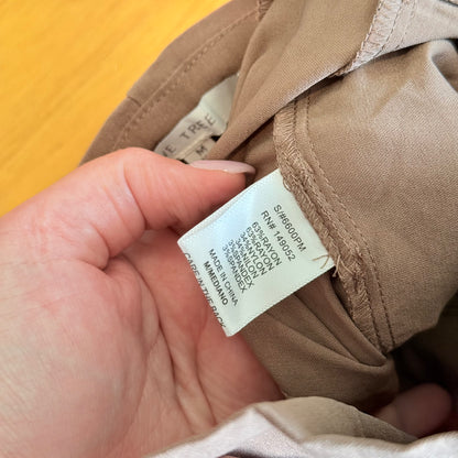 Love Tree Size M Rayon Beige Tie-Waist Pants