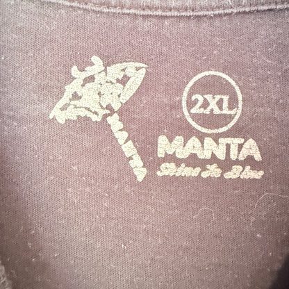 Manta Size 2XL Black Cotton T-Shirt