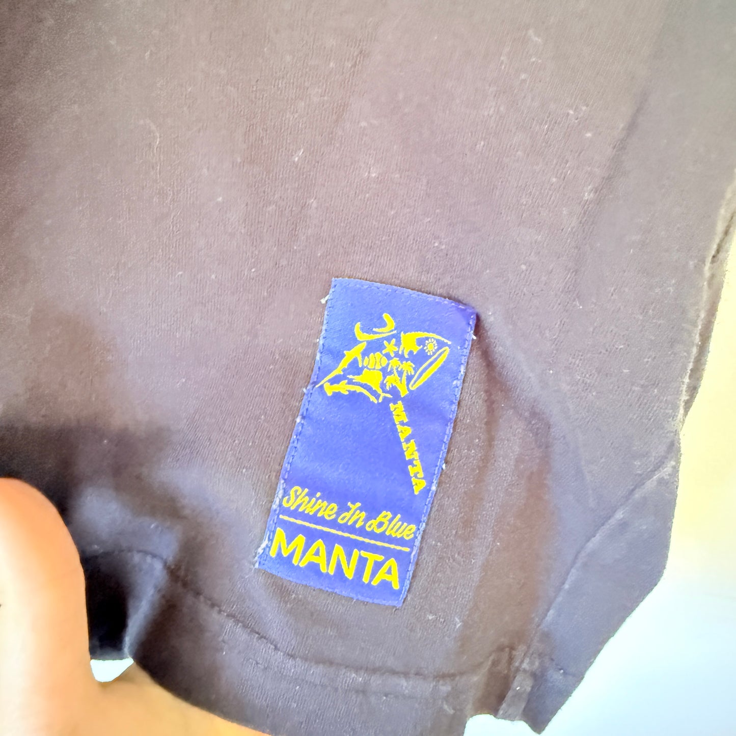 Manta Size 2XL Black Cotton T-Shirt