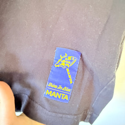Manta Size 2XL Black Cotton T-Shirt