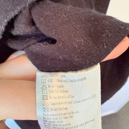 Manta Size 2XL Black Cotton T-Shirt