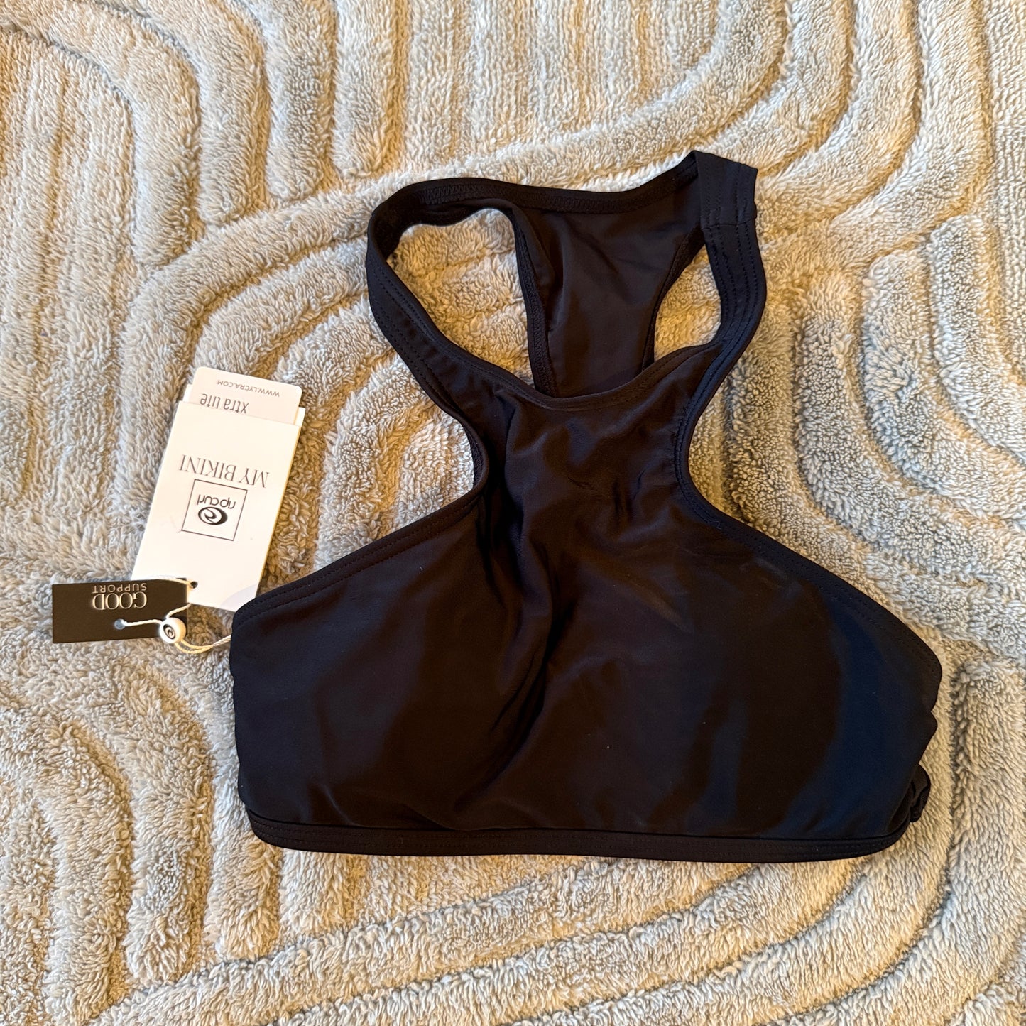 Rip Curl LNS High Neck Crop Bikini Top - Black