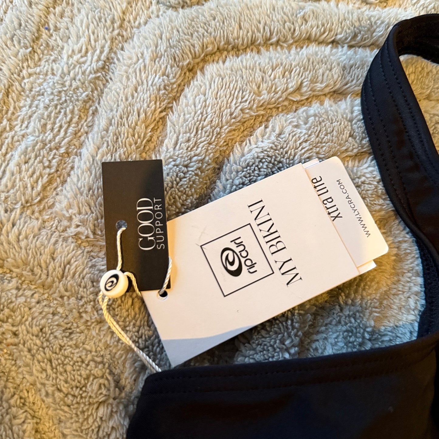 Rip Curl LNS High Neck Crop Bikini Top - Black