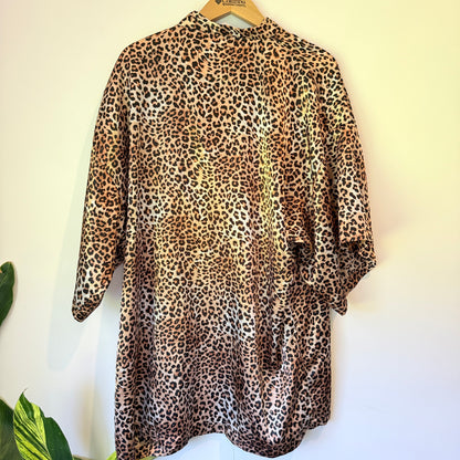 Cotton On Body Size M/L Leopard Print Satin Kimono Robe
