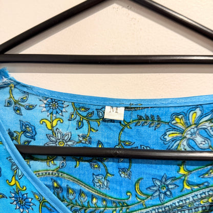 Paisley Print Tunic Blue - M
