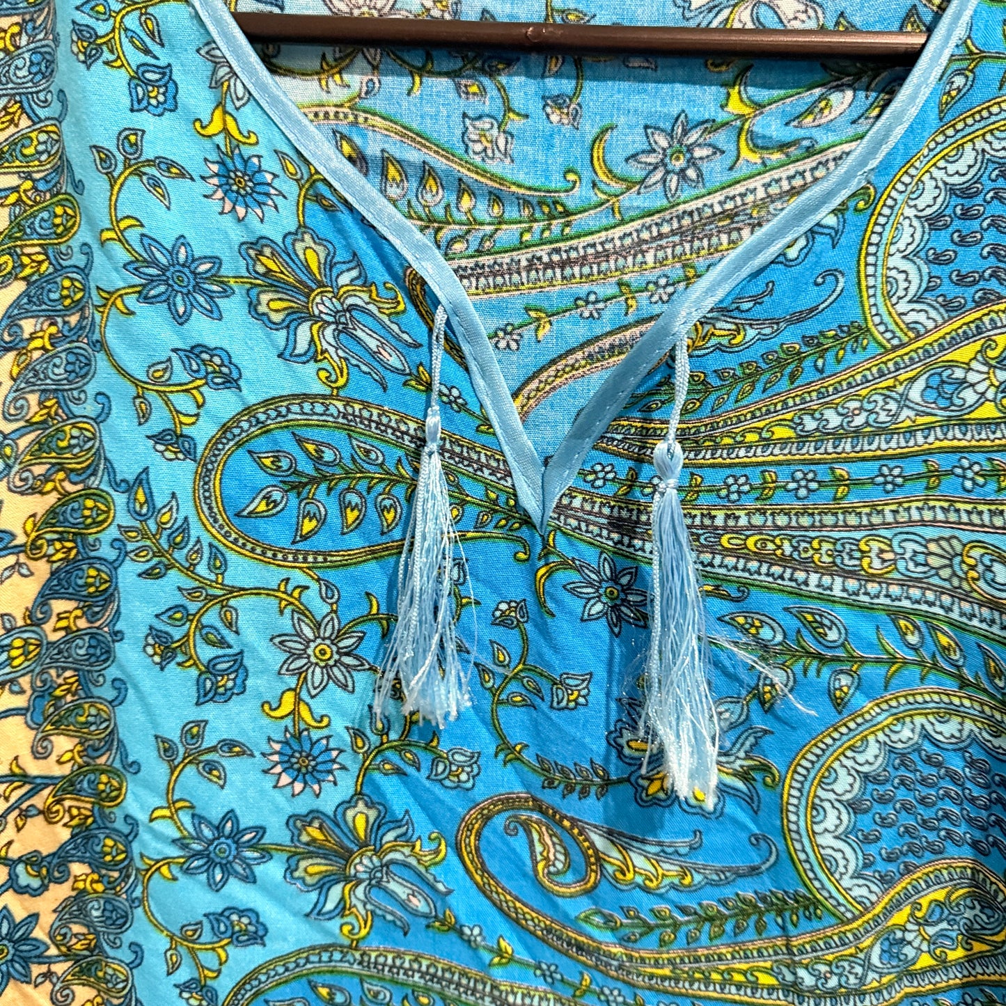 Paisley Print Tunic Blue - M