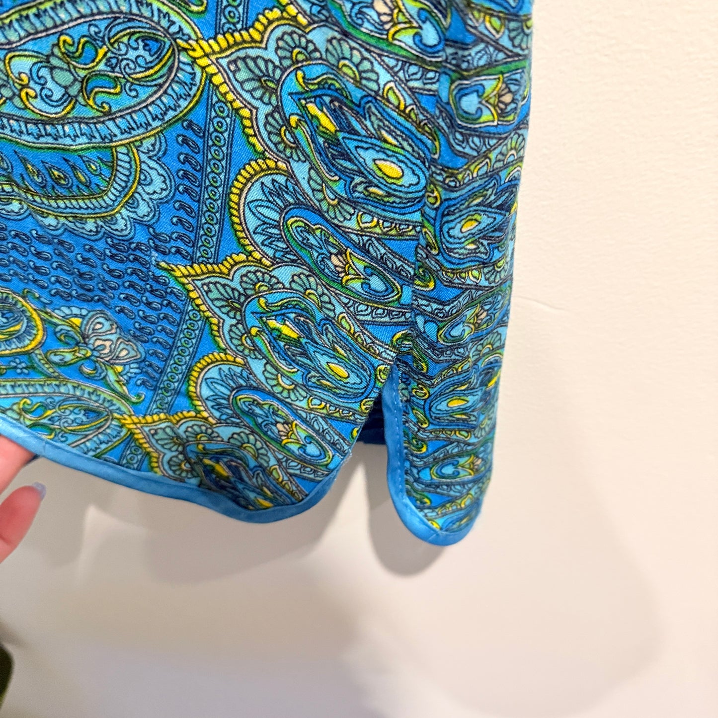 Paisley Print Tunic Blue - M