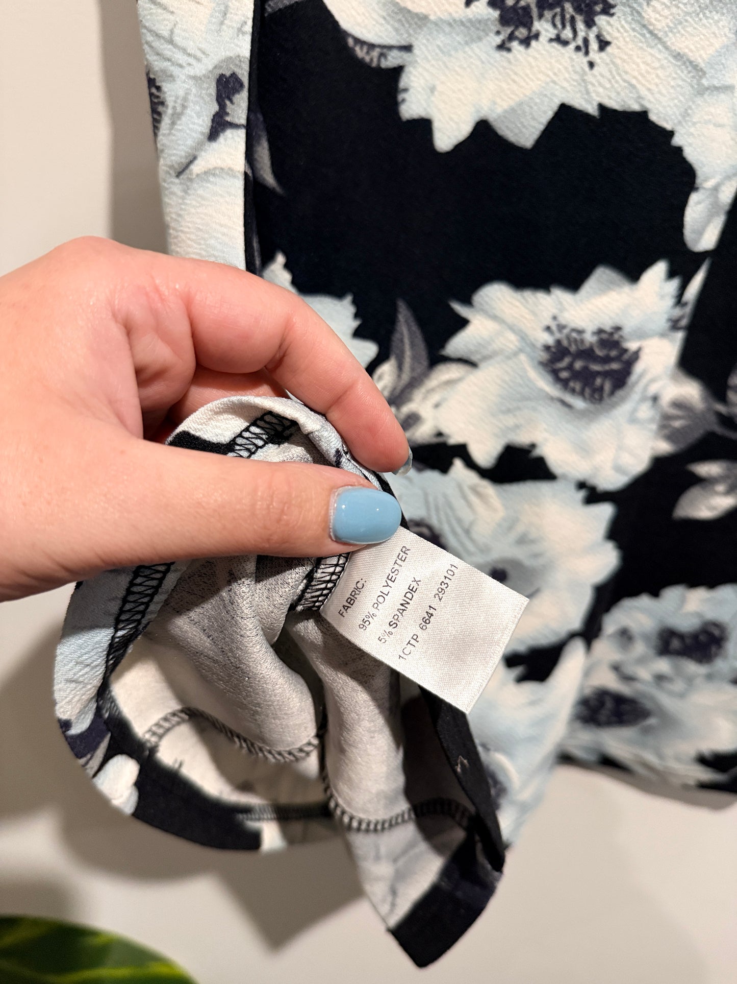 Mirrou Size S Floral Print Cap-Sleeve Top