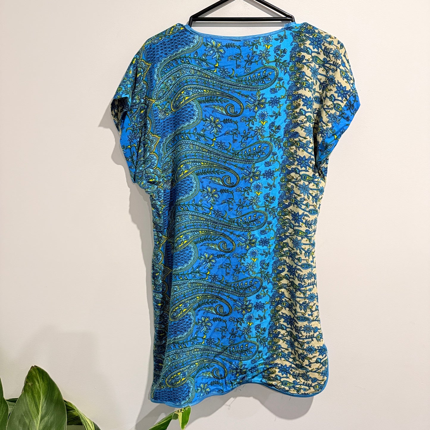 Paisley Print Tunic Blue - M