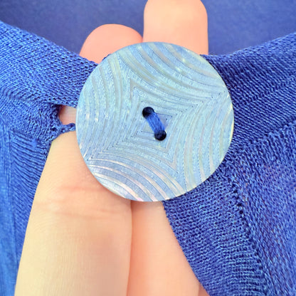 Cllippe (?) NZ Designed Size S Blue Cardigan