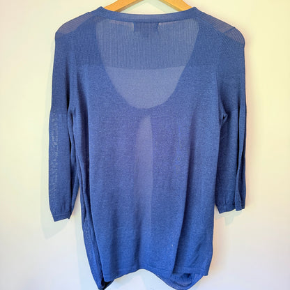 Cllippe (?) NZ Designed Size S Blue Cardigan