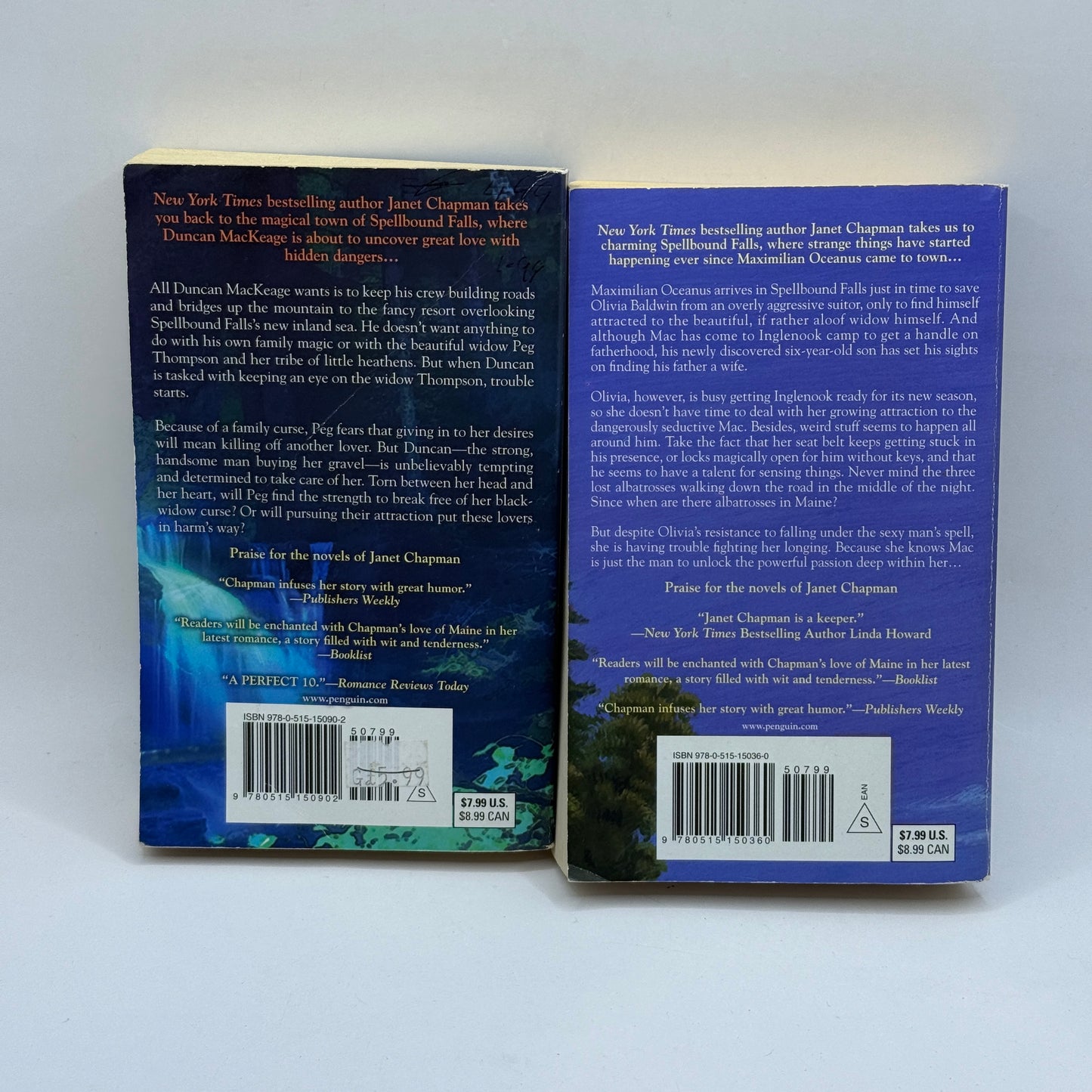 Charmed by His Love & Spellbound Falls by Janet Chapman (Set of 2)