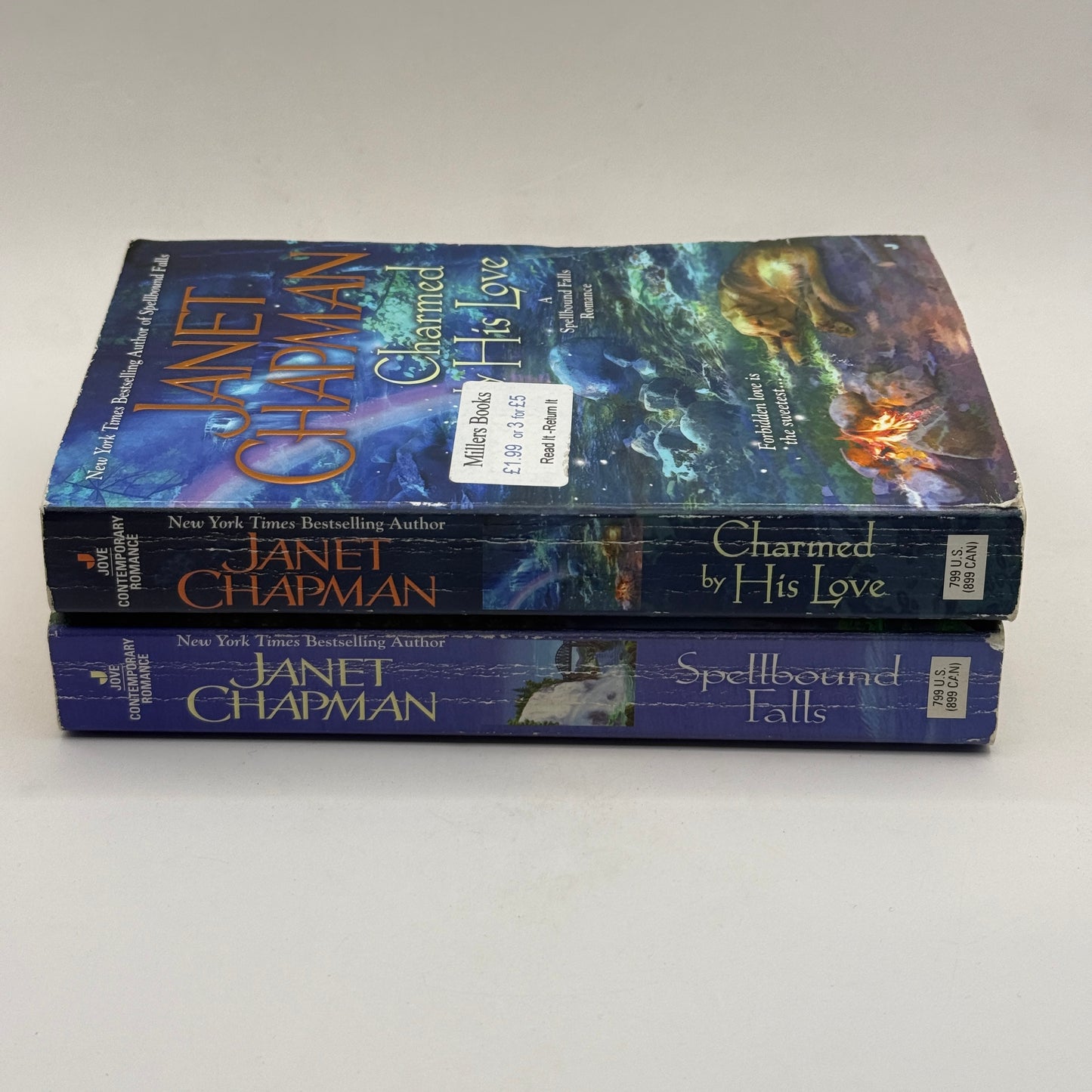 Charmed by His Love & Spellbound Falls by Janet Chapman (Set of 2)