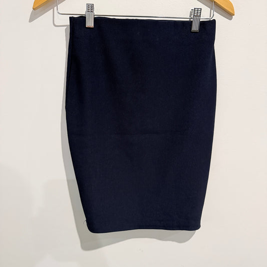 Mirrou Ribbed Pencil Skirt Navy - S