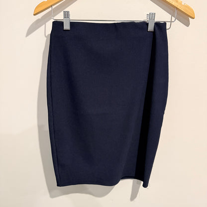 Mirrou Ribbed Pencil Skirt Navy - S