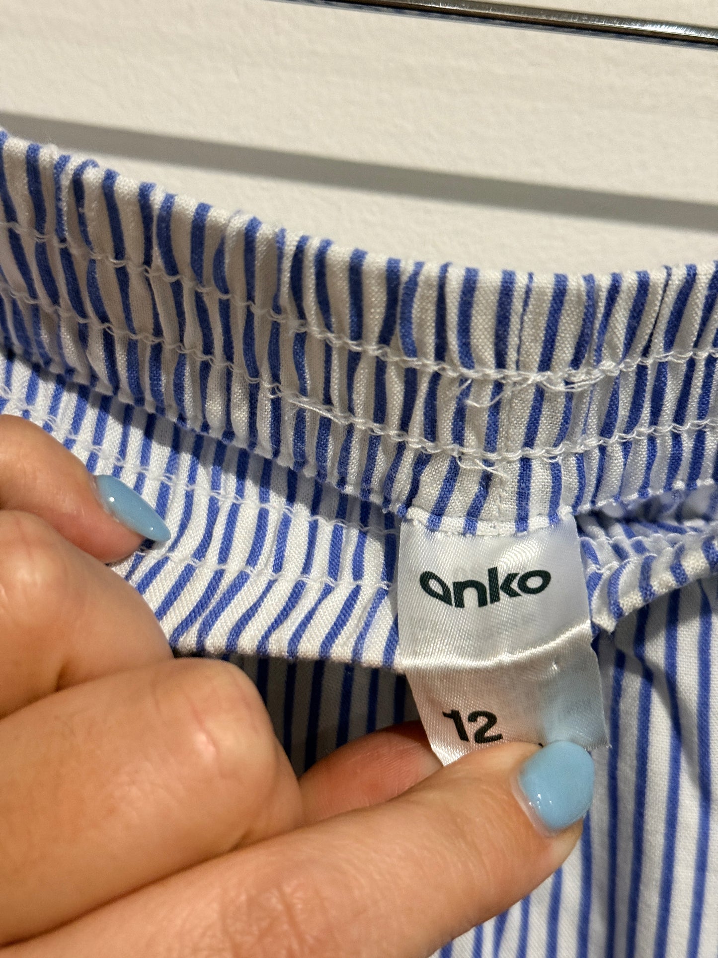 Anko Size 12 Linen-Blend Straight-Leg Pants