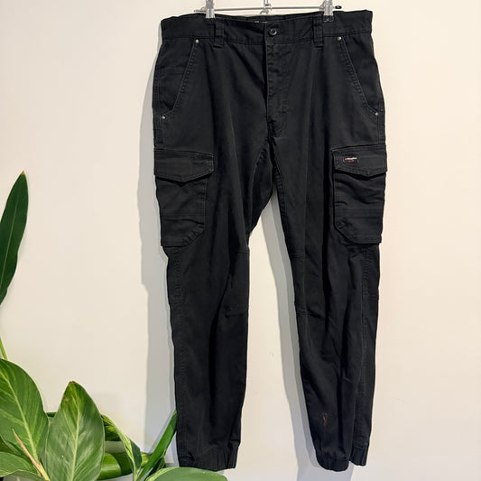 KingGee Straight Work Cargo Pants Black - 92R / 36