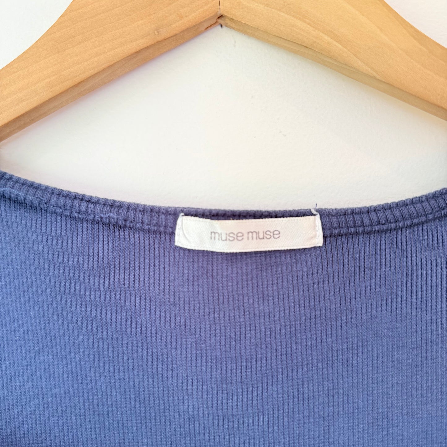 Muse Muse Size M Cotton Ribbed Dress