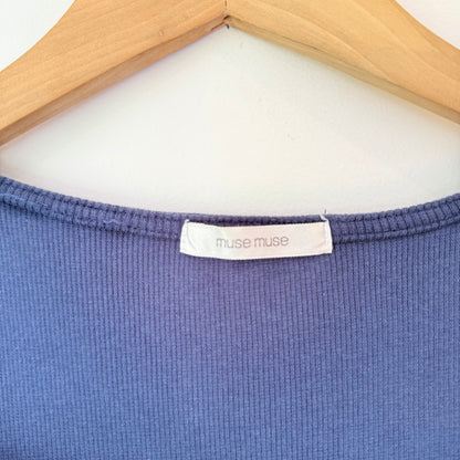 Muse Muse Size M Cotton Ribbed Dress