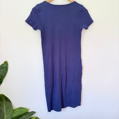 Muse Muse Size M Cotton Ribbed Dress