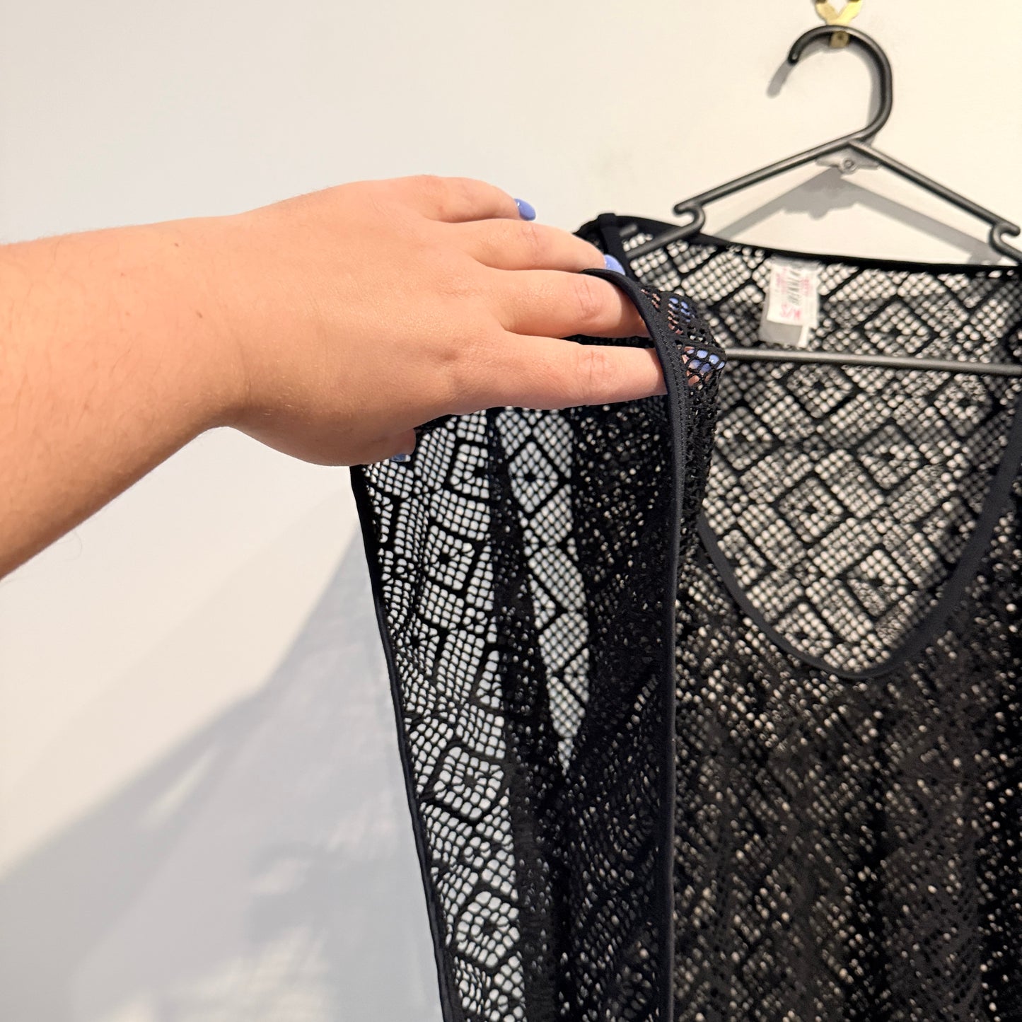 Cotton On Body Black Mesh Beach Cover-Up Dress – Size S/M