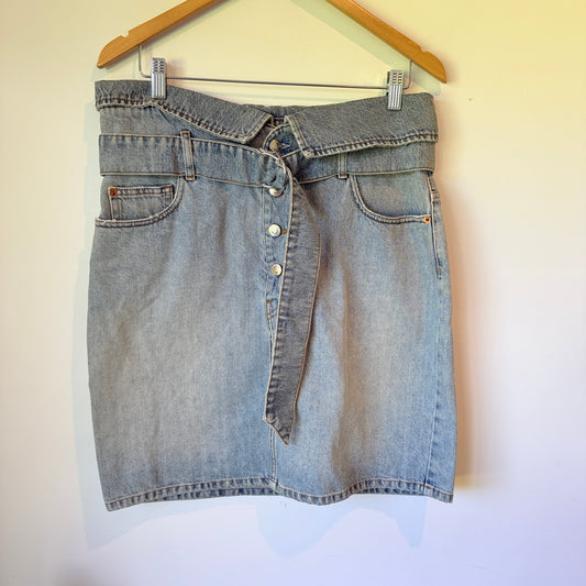 IRO Size 44 Denim Mini Skirt