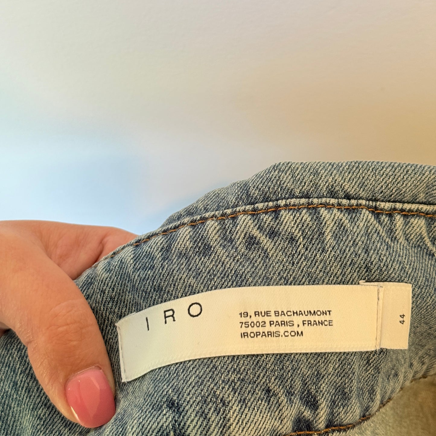 IRO Size 44 Denim Mini Skirt