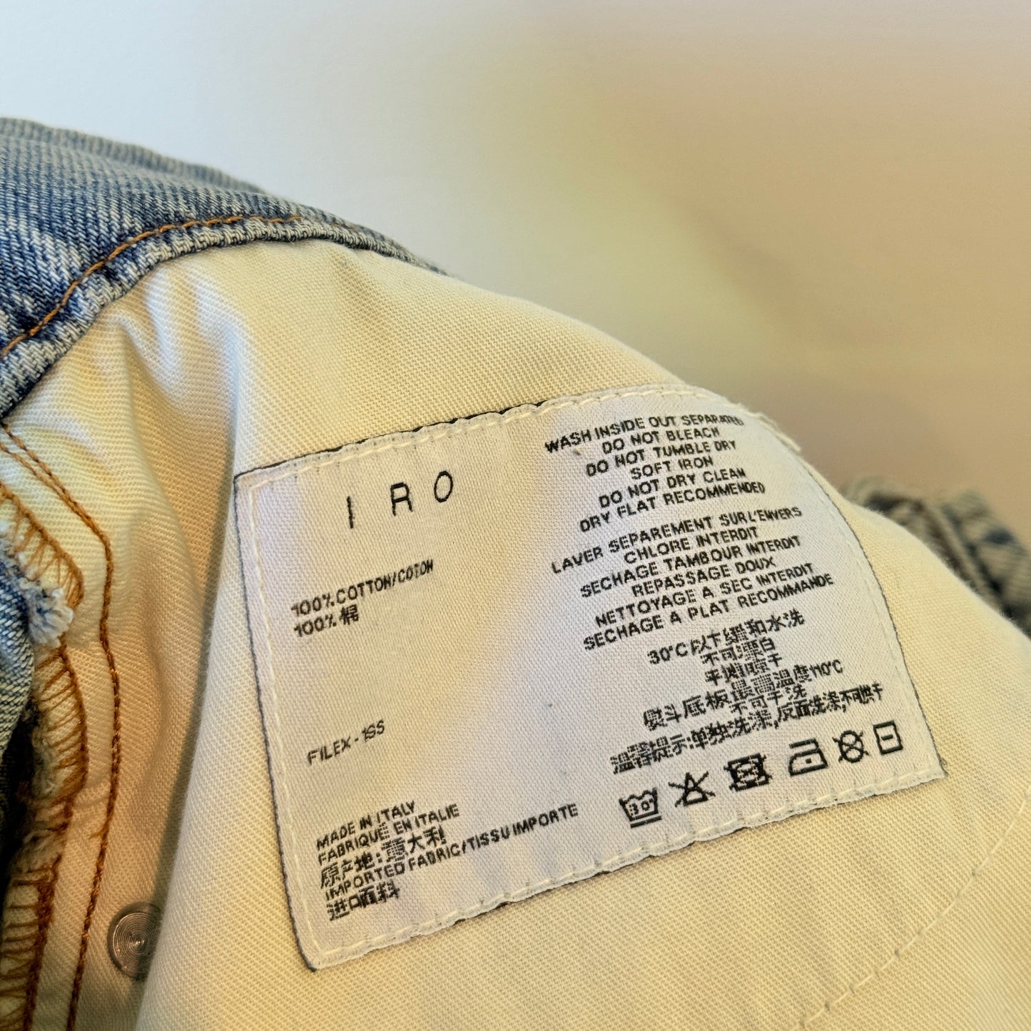 IRO Size 44 Denim Mini Skirt